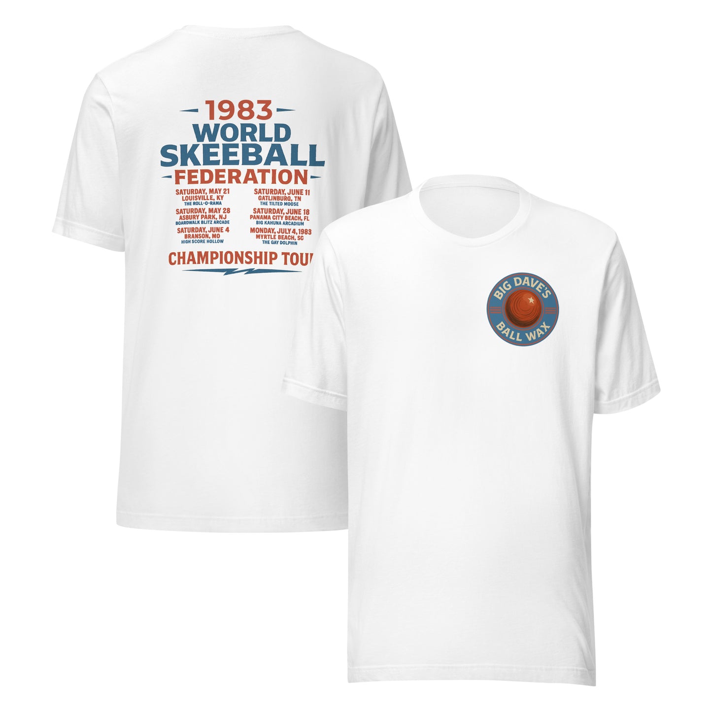 Big Dave's Ball Wax '83 Skeeball Championships Mens' Tee