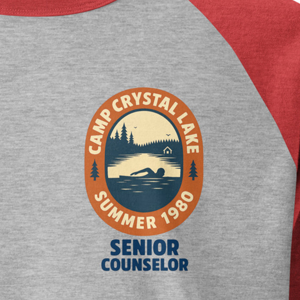 Camp Crystal Lake Senior Counselor 1980 Raglan Tee