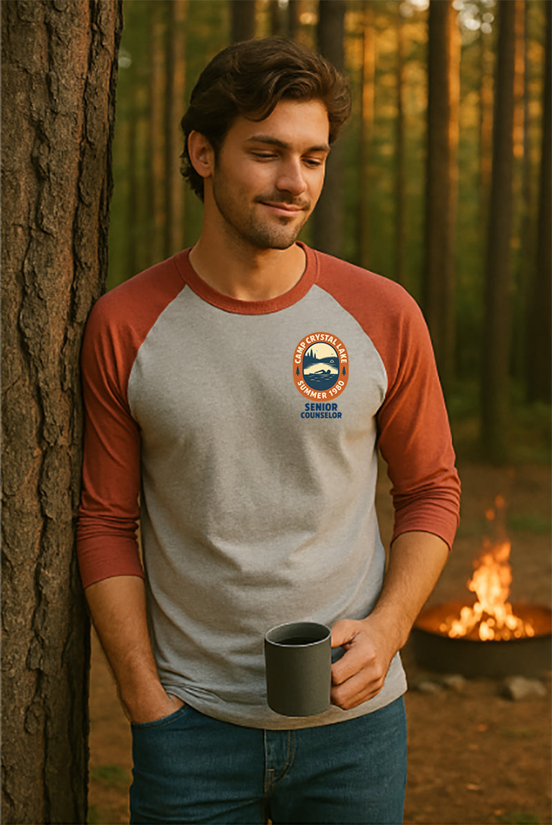 Camp Crystal Lake Senior Counselor 1980 Raglan Tee