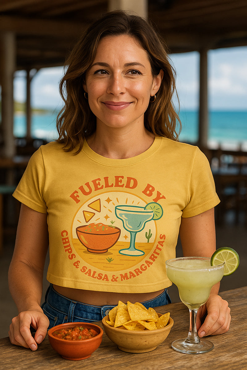 Fueled by Chips & Salsa & Margaritas Ladies' Crop