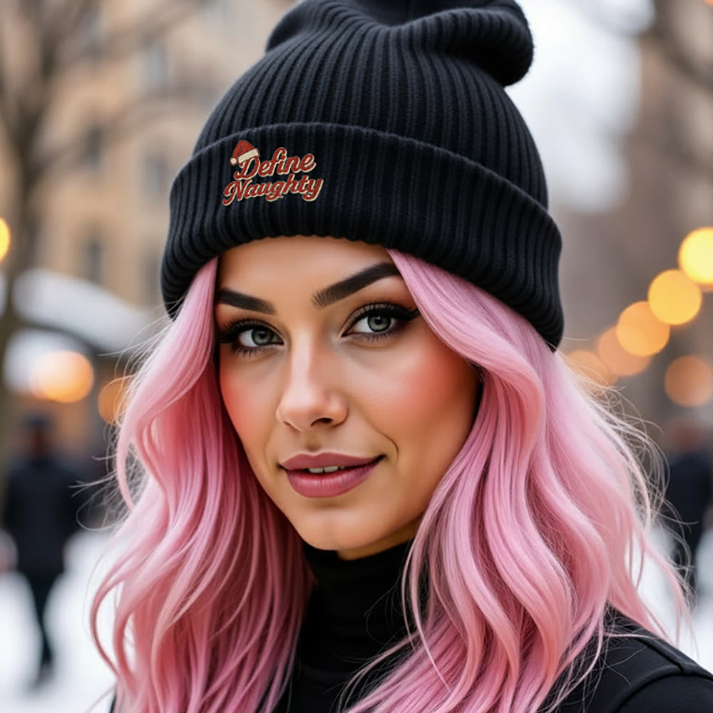 Define Naughty Cuffed Beanie