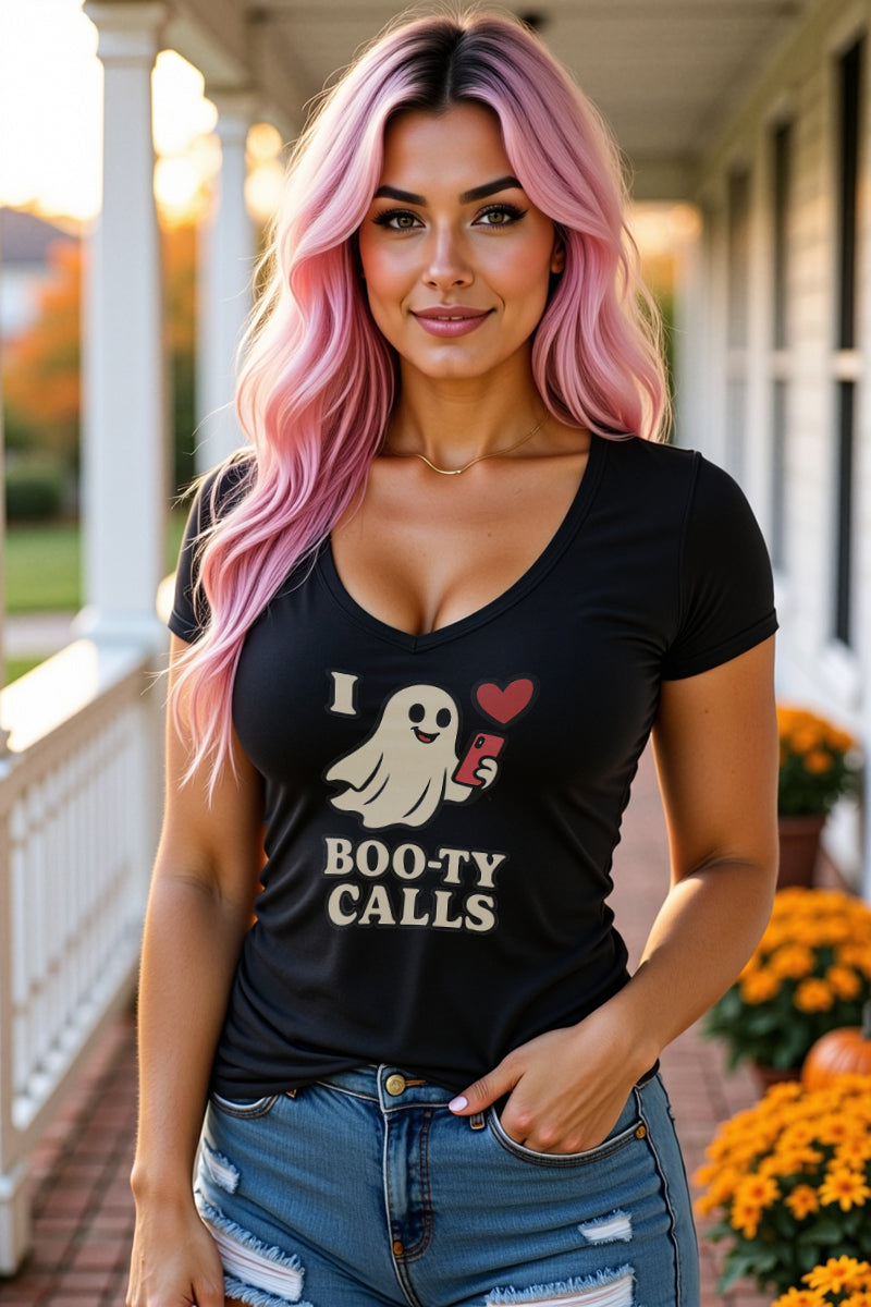 I ❤️ Boo-ty Calls Ladies' V-Neck