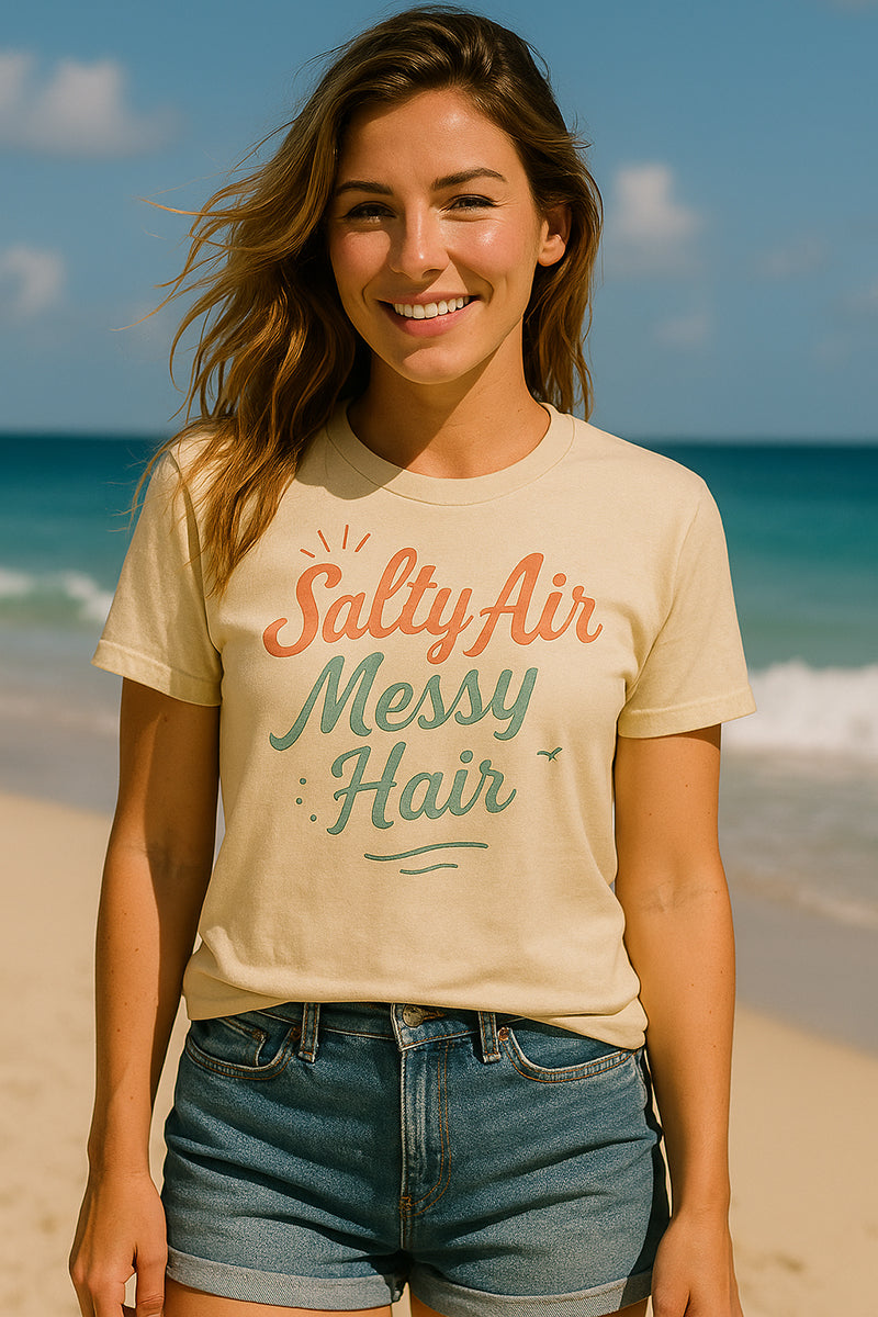 Salty Air, Messy Hair Ladies' Relaxed Tee