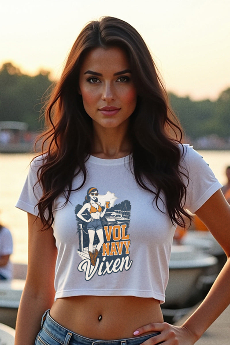 Vol Navy Vixen Pinup Ladies' Crop