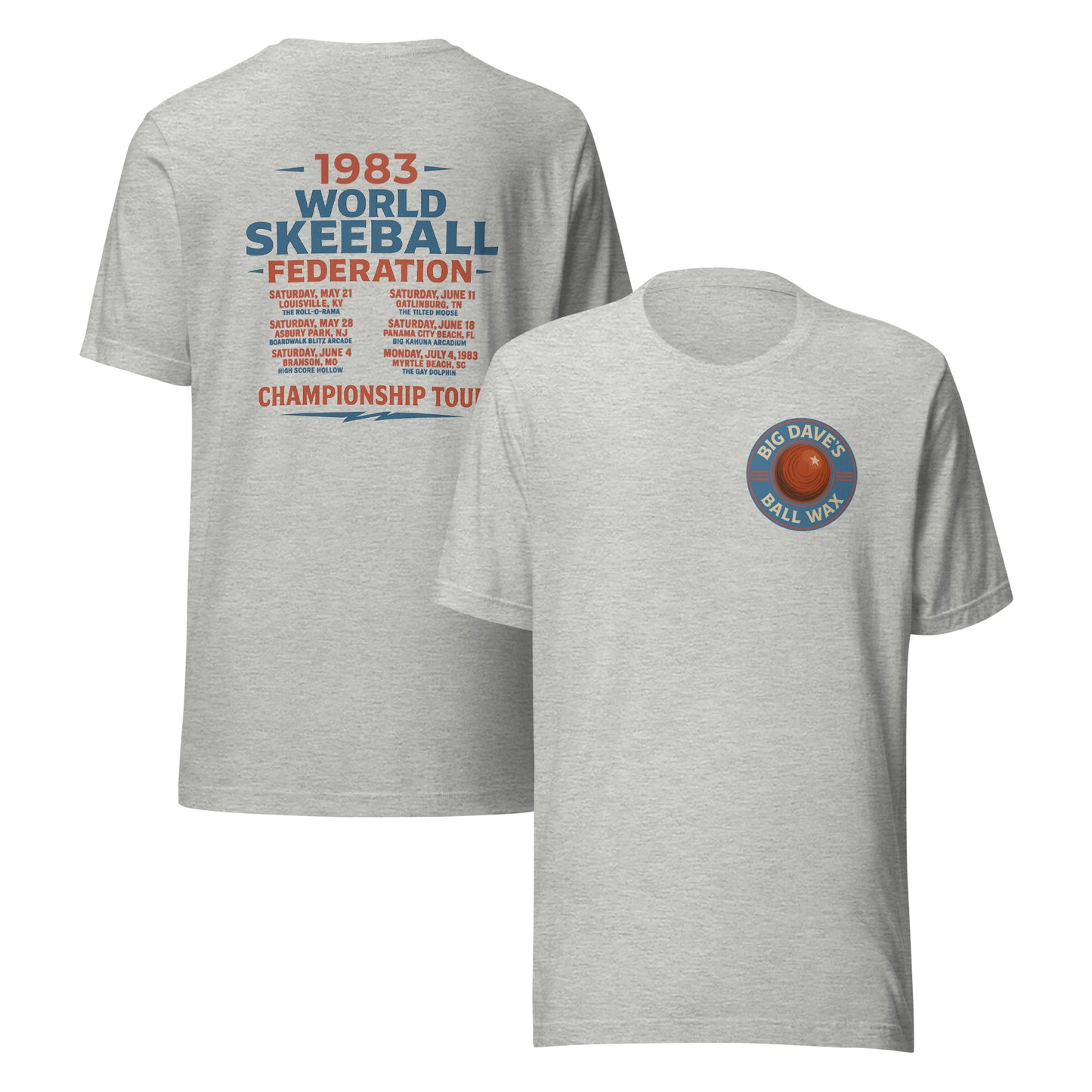 Big Dave's Ball Wax '83 Skeeball Championships Mens' Tee