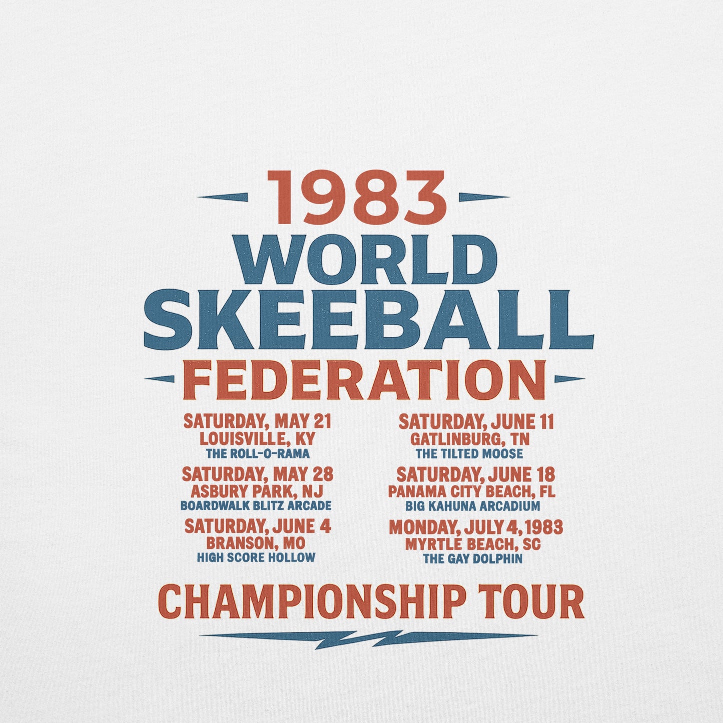 Big Dave's Ball Wax '83 Skeeball Championships Mens' Tee