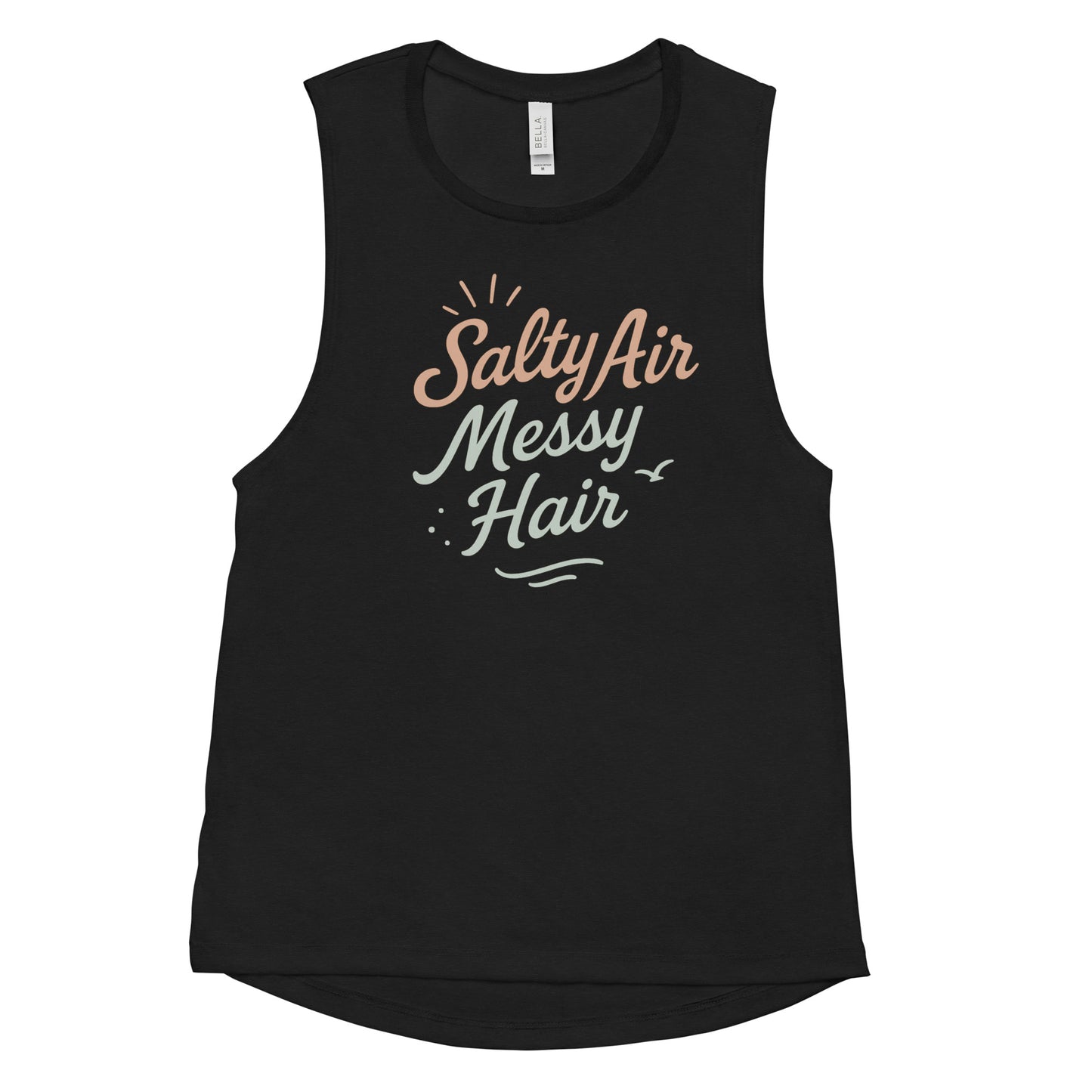 Salty Air, Messy Hair Ladies' Tank